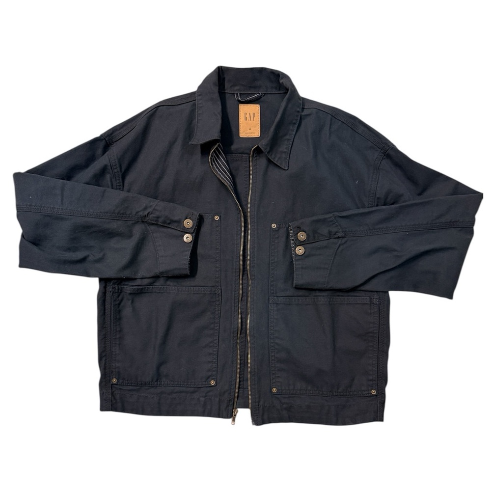 GAP Men's Navy Zip-Front Work Jacket